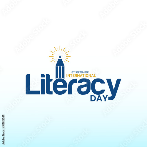 International Literacy Day. Education Day concept. World Literacy Day Logo Theme Idea Creative vector illustration.