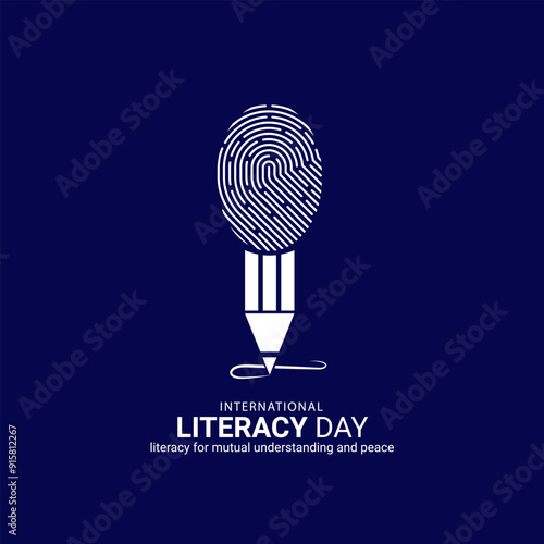 International Literacy Day. Education Day concept. World Literacy Day Logo Theme Idea Creative vector illustration.