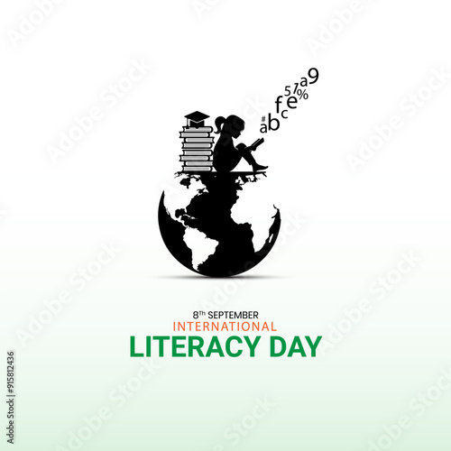 International Literacy Day. Education Day concept. World Literacy Day Logo Theme Idea Creative vector illustration.