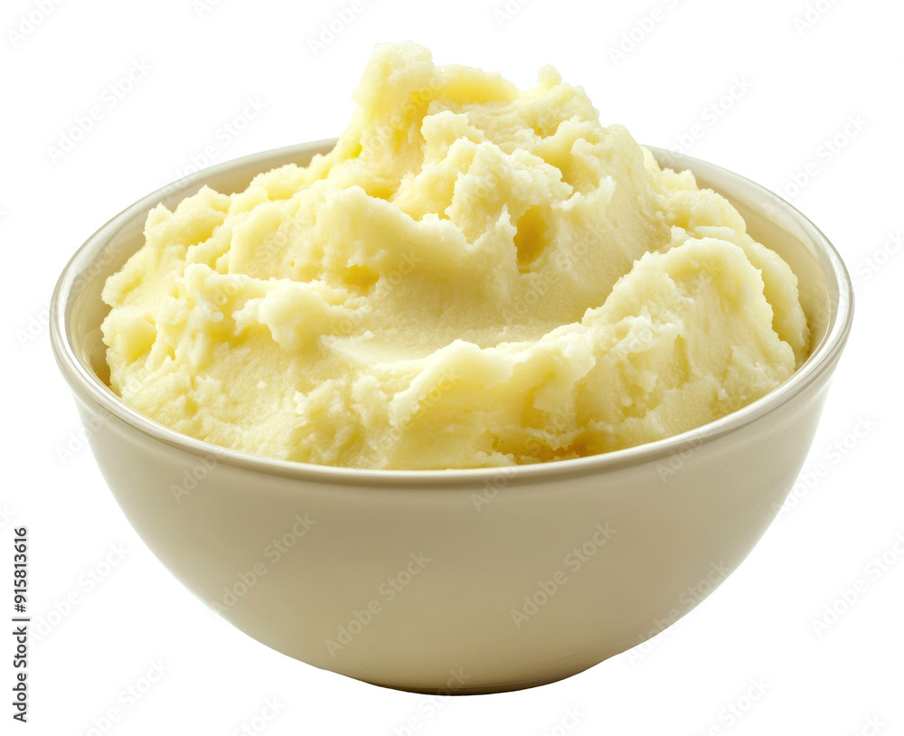 Creamy mashed potatoes in a bowl for dinner, cut out - stock png. Creamy mashed potatoes in a bowl for dinner, cut out - stock png.