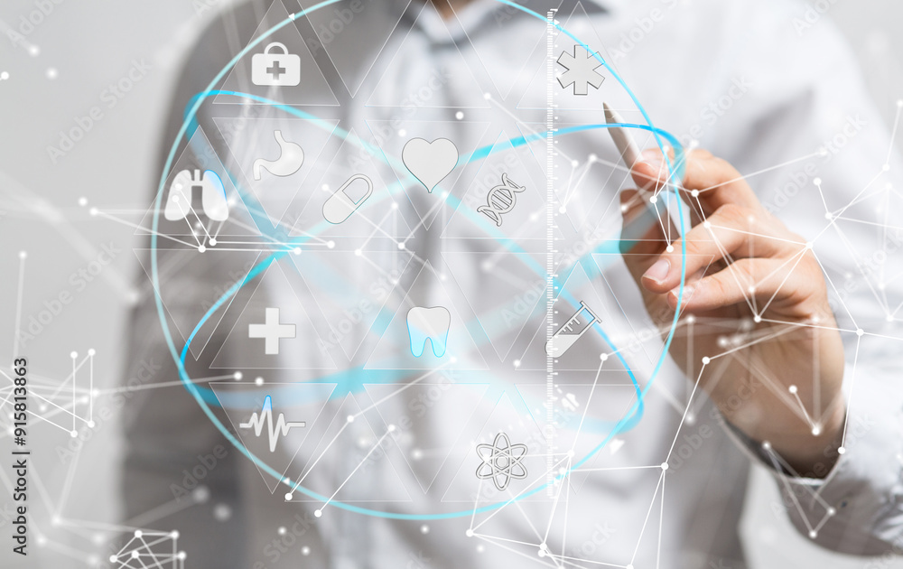 digital medical futuristic interface 3D rendering digital medical futuristic interface 3D rendering