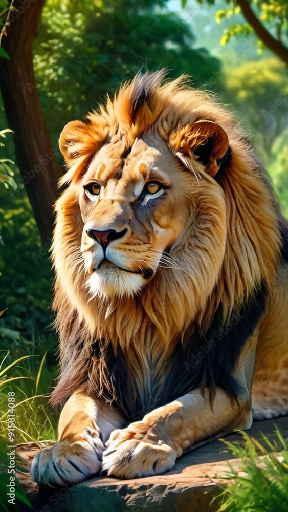 portrait of a lion portrait of a lion