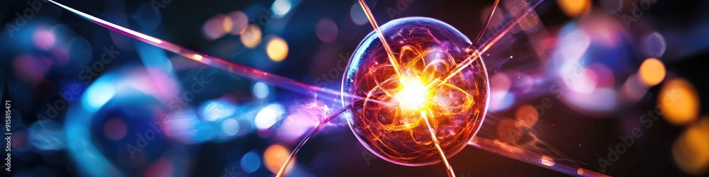 atom molecule close-up. Selective focus atom molecule close-up. Selective focus
