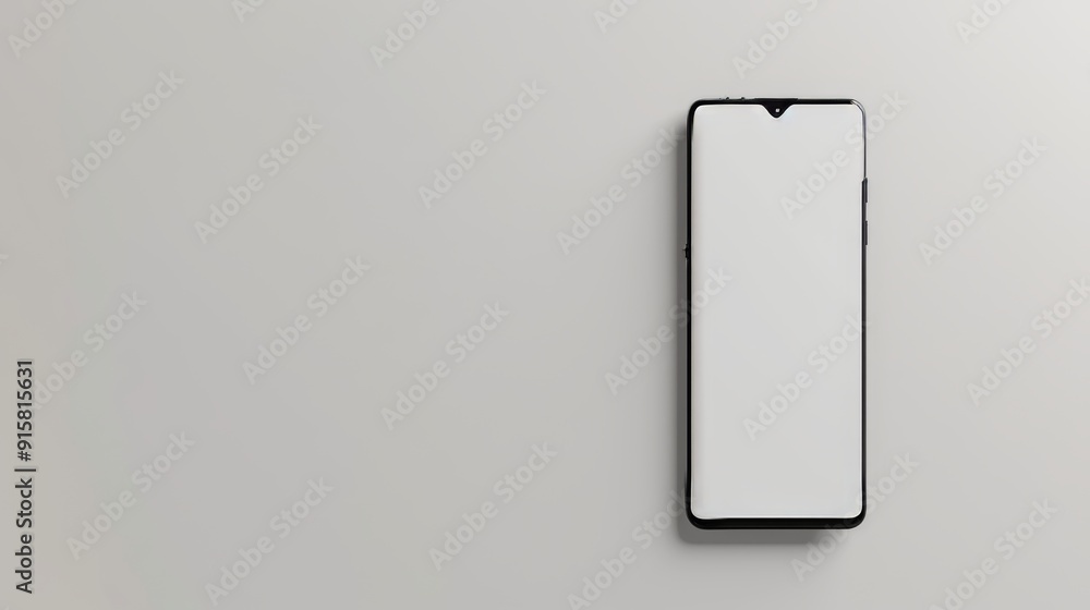 Modern Smartphone Mockup on Grey Background Modern Smartphone Mockup on Grey Background