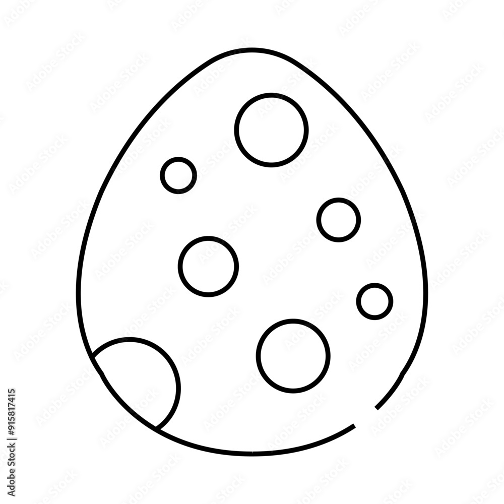 egg dinosaur line icon vector. egg dinosaur sign. isolated contour symbol black illustration egg dinosaur line icon vector. egg dinosaur sign. isolated contour symbol black illustration