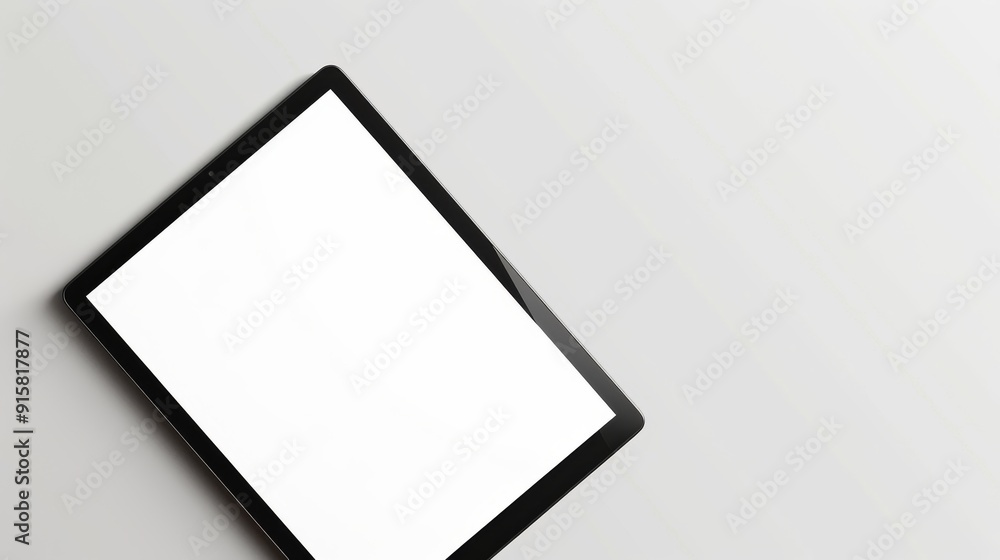 Modern Tablet Mockup on White Background Modern Tablet Mockup on White Background