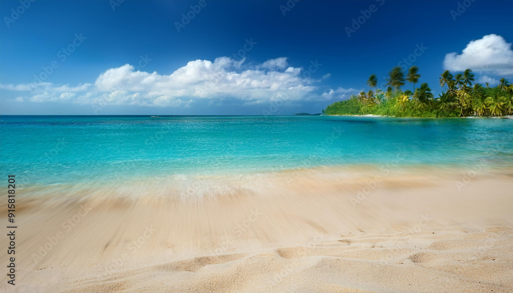 tropical beach backdrop in blur. Summertime getaway tropical beach backdrop in blur. Summertime getaway