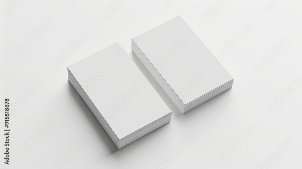 Blank Business Card Mockup: Minimal Design Template Blank Business Card Mockup: Minimal Design Template