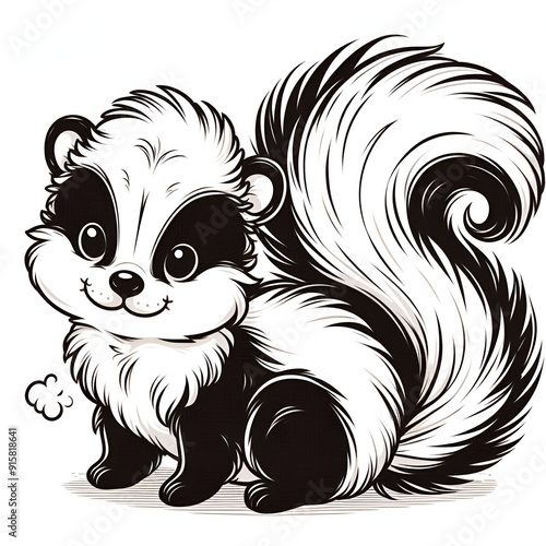 Wallpaper Mural Baby Skunk with Fluffy Tai Torontodigital.ca