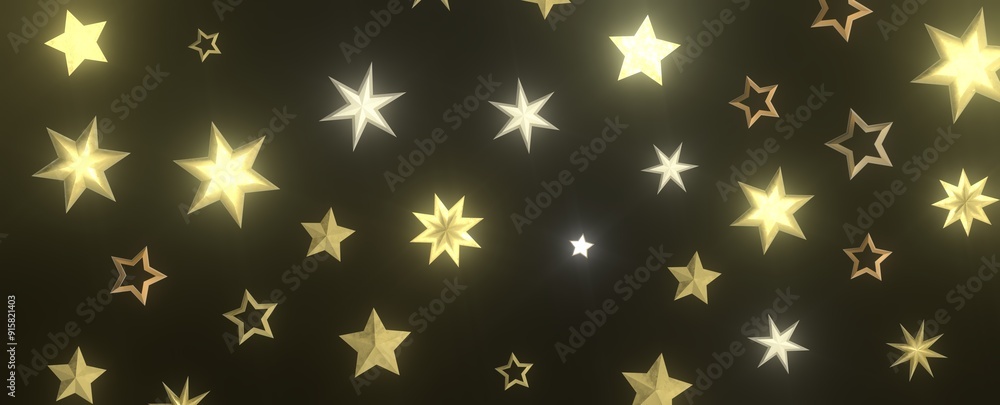 Cosmic Christmas Showers: Dynamic 3D Illustration of Descending Celestial Showers for the Holidays Cosmic Christmas Showers: Dynamic 3D Illustration of Descending Celestial Showers for the Holidays