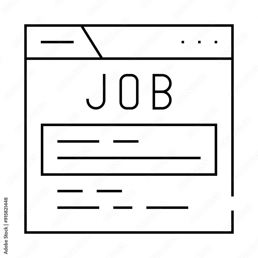 job search web site line icon vector. job search web site sign. isolated contour symbol black illustration job search web site line icon vector. job search web site sign. isolated contour symbol black illustration
