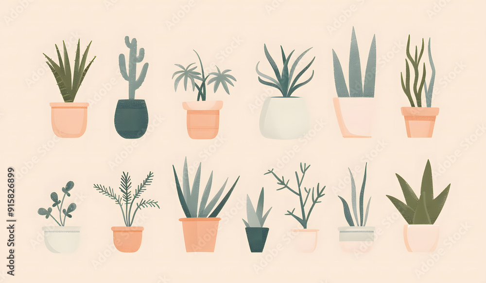 Garden plants are isolated on a transparent background. plants. Illustrations design Garden plants are isolated on a transparent background. plants. Illustrations design