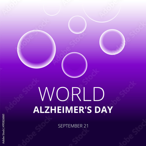 World Alzheimer's Day banner background. Poster with text inscription. Vector illustration
