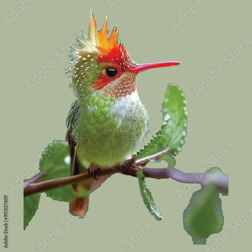colorful bird sitting on a branch of a tree