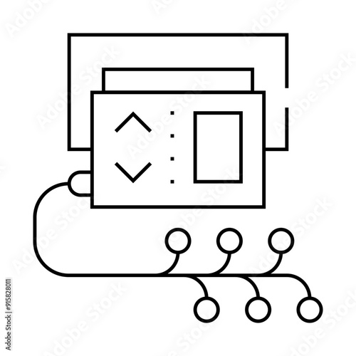 daily monitoring of rhythm line icon vector. daily monitoring of rhythm sign. isolated contour symbol black illustration