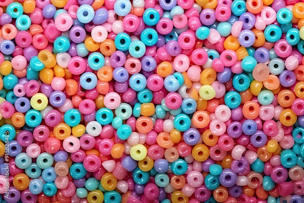 Fototapeta premium Candy Sprinkle Texture Background, Donut Rainbow Sprinkles Pattern, Sweet Color Glaze Banner