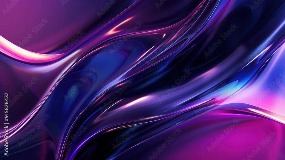 Naklejka premium Abstract Purple and Blue Swirls