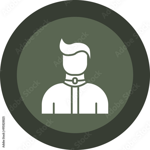 Broken Neck Glyph Circle Icon