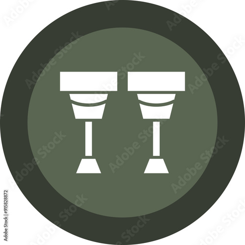 Crutches Glyph Circle Icon