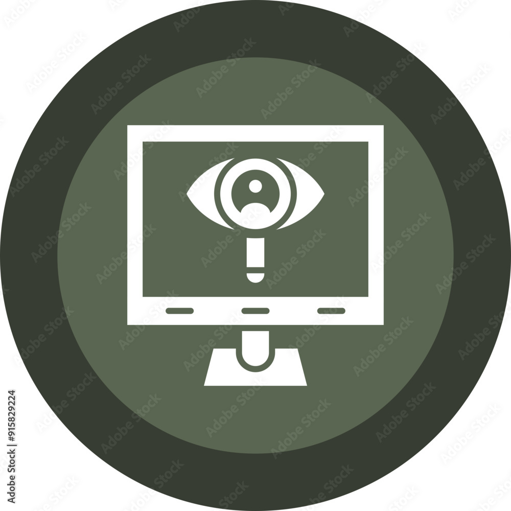 Observation Glyph Circle Icon