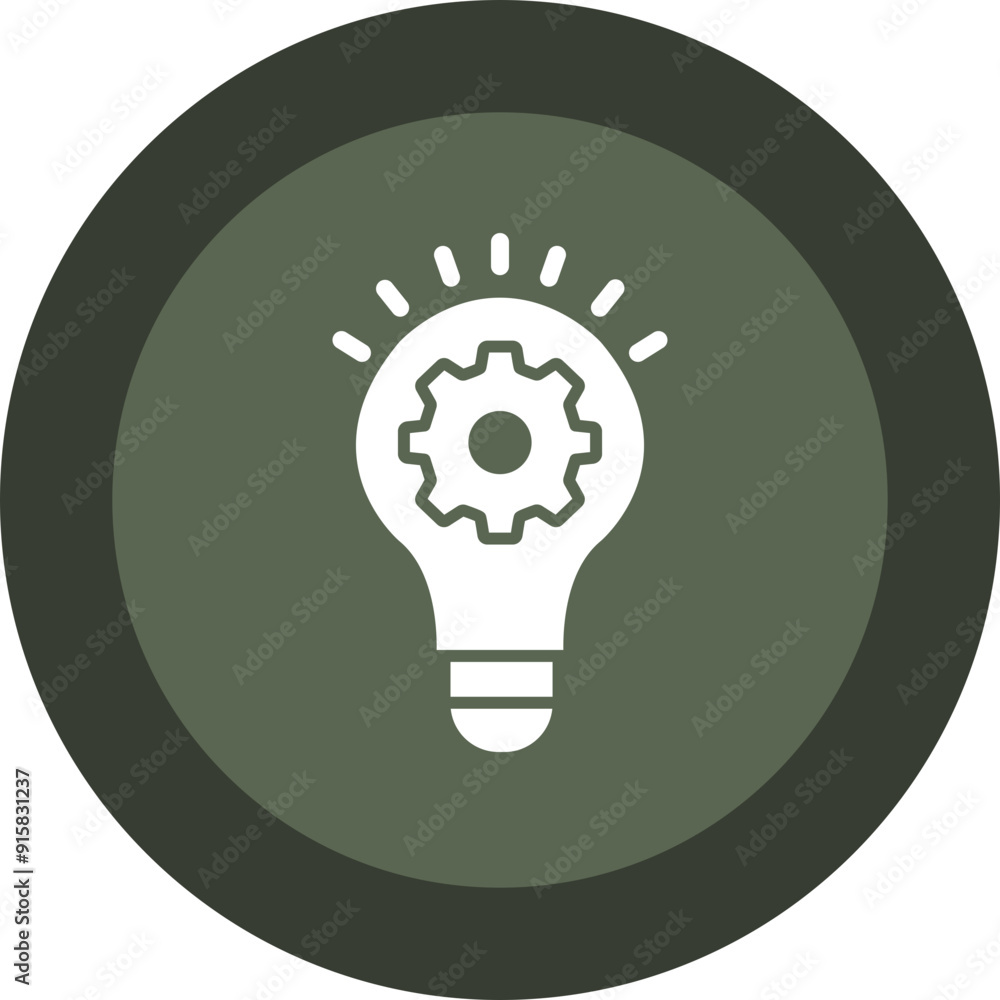 Solution Glyph Circle Icon Solution Glyph Circle Icon