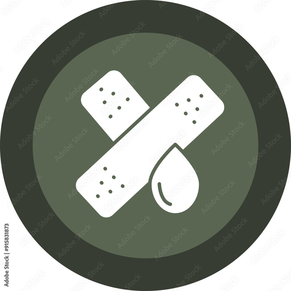 Bandage Glyph Circle Icon Bandage Glyph Circle Icon