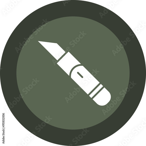 Scalpel Glyph Circle Icon