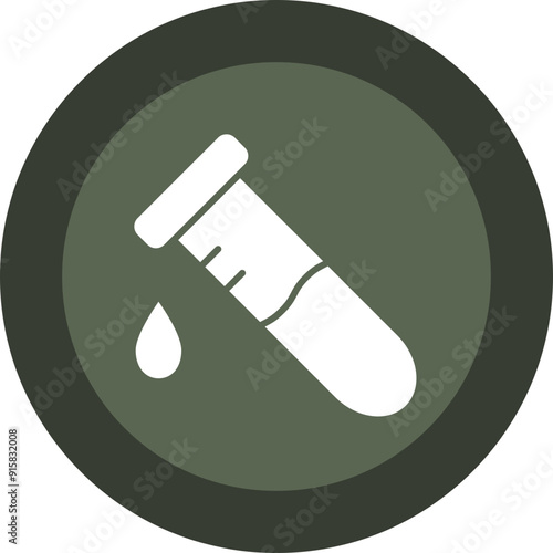 Blood Test Glyph Circle Icon