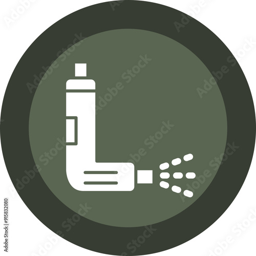 Inhaler Glyph Circle Icon
