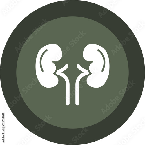 Kidneys Glyph Circle Icon