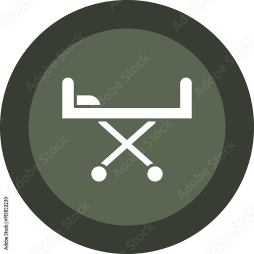 Stretcher Glyph Circle Icon