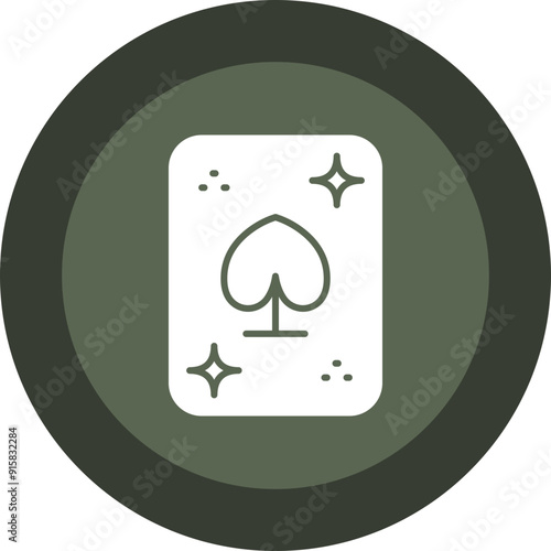 Magic Card Glyph Circle Icon