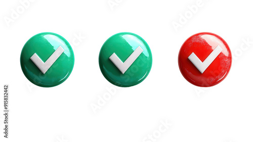 Free Download buttons for vector illustration, check marks, isolated on transparent background, png - GFXLoad