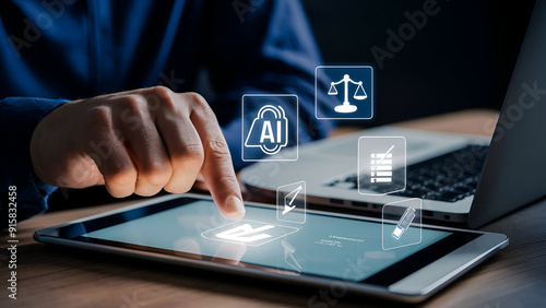AI laws and regulations concept, artificial Intelligence technology governance, compliance, regulation, business policy and responsibility, Ai legal standards and ethics policy