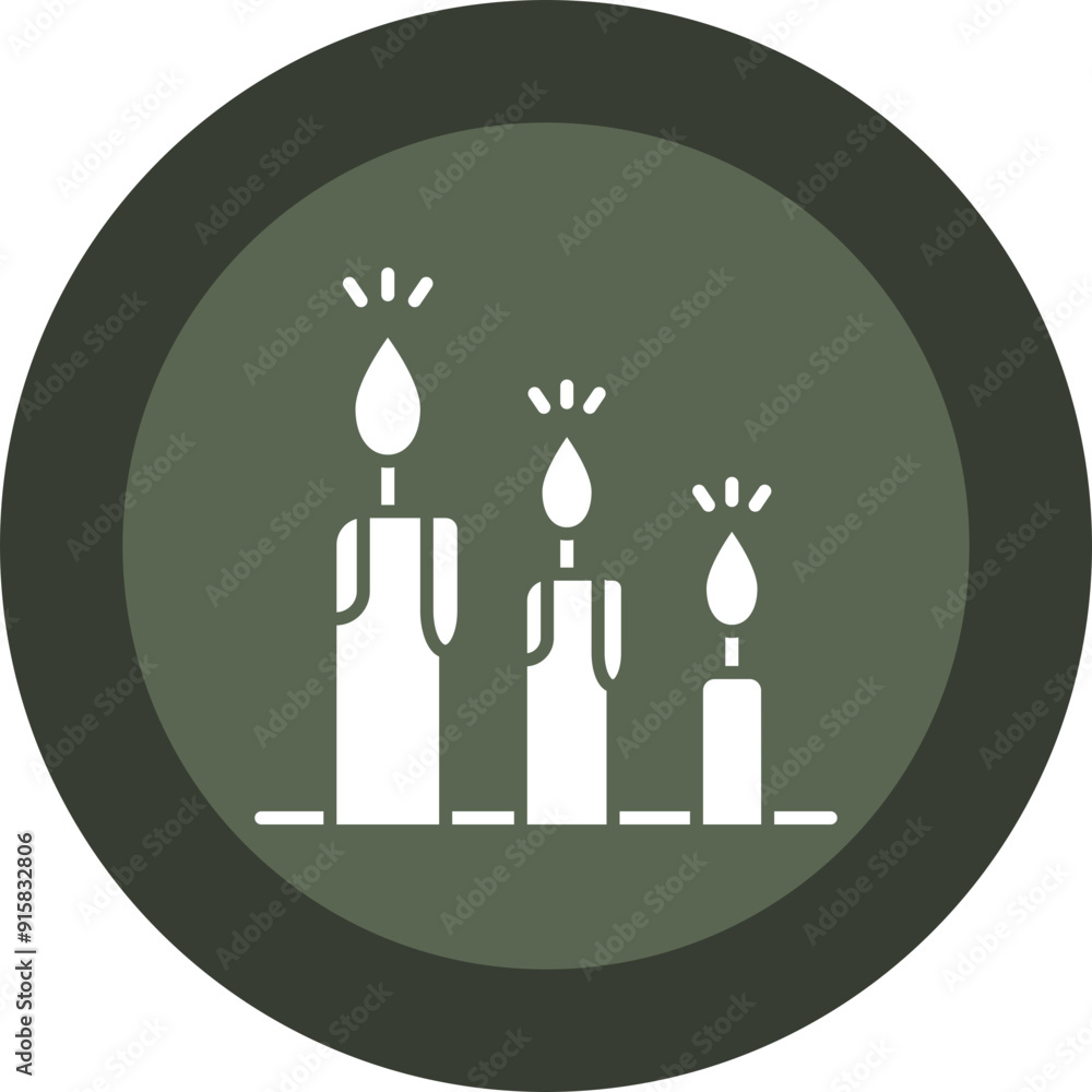 Candle Glyph Circle Icon Candle Glyph Circle Icon