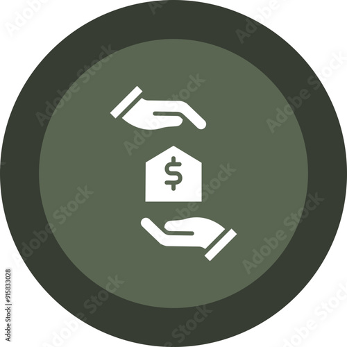 Loan Glyph Circle Icon