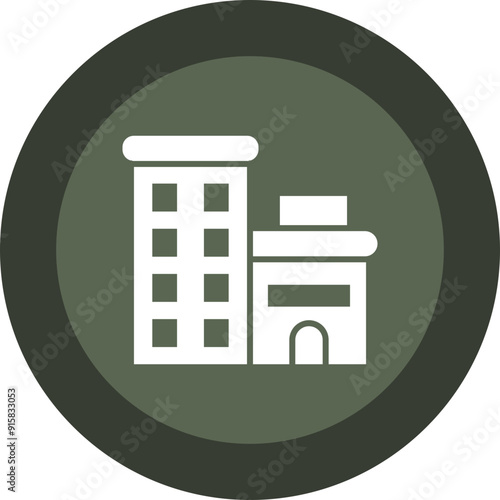 Appartment Glyph Circle Icon
