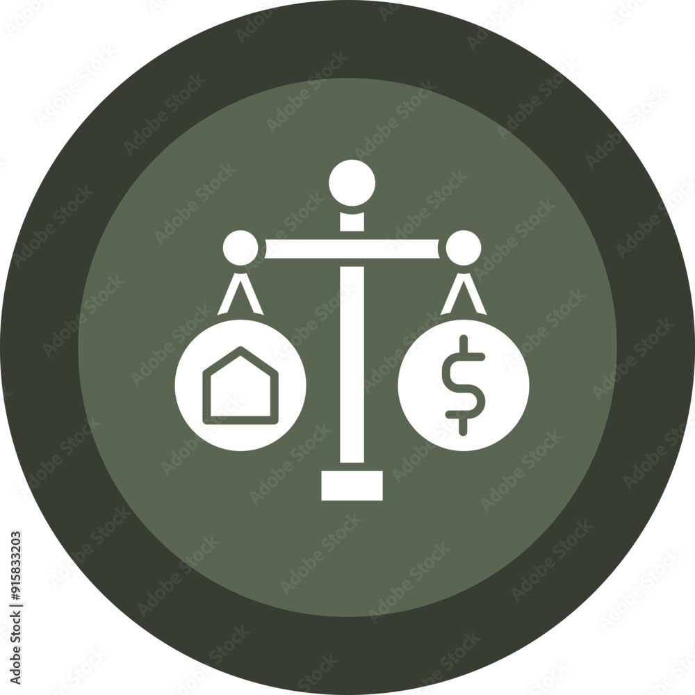 Scale Glyph Circle Icon