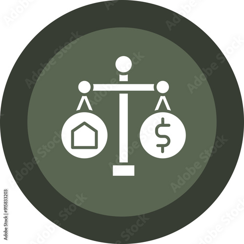 Scale Glyph Circle Icon