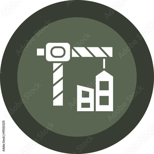 Construction Glyph Circle Icon