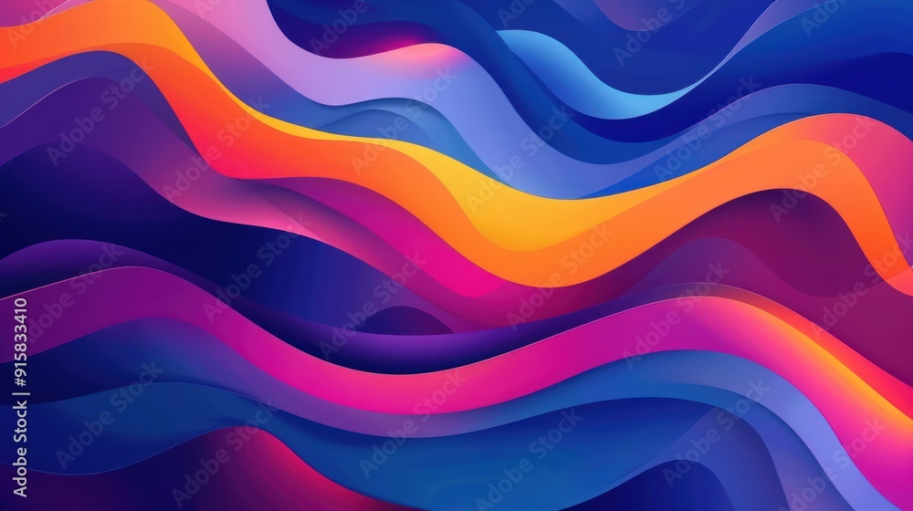 Abstract Wavy Design with Vibrant Colors Abstract Wavy Design with Vibrant Colors