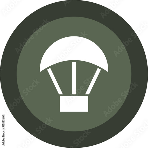 Paraglider premium Glyph Circle Icon