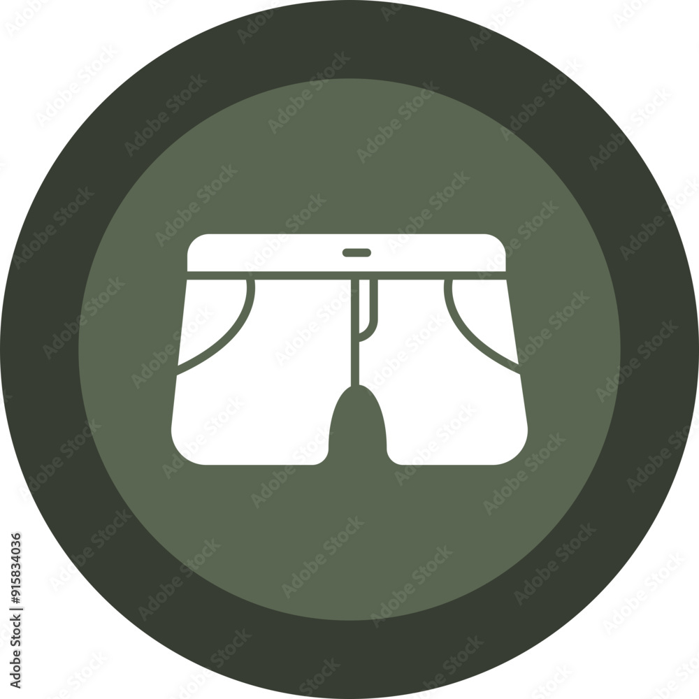 Shorts Glyph Circle Icon Shorts Glyph Circle Icon