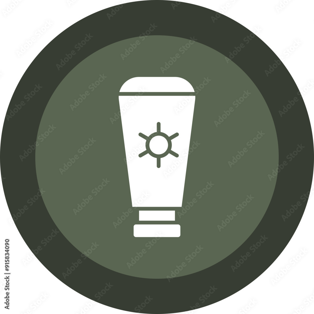 Sunscreen Glyph Circle Icon Sunscreen Glyph Circle Icon