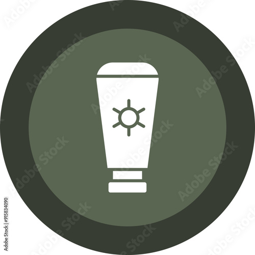 Sunscreen Glyph Circle Icon