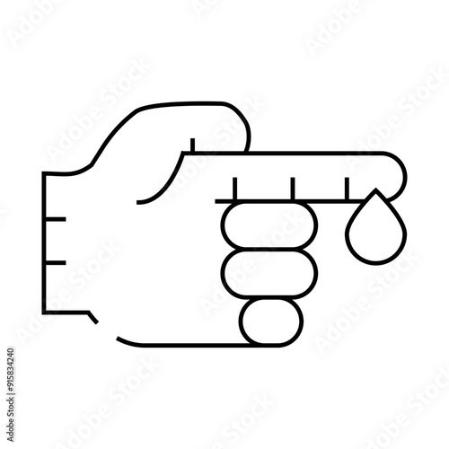 blood analysis line icon vector. blood analysis sign. isolated contour symbol black illustration