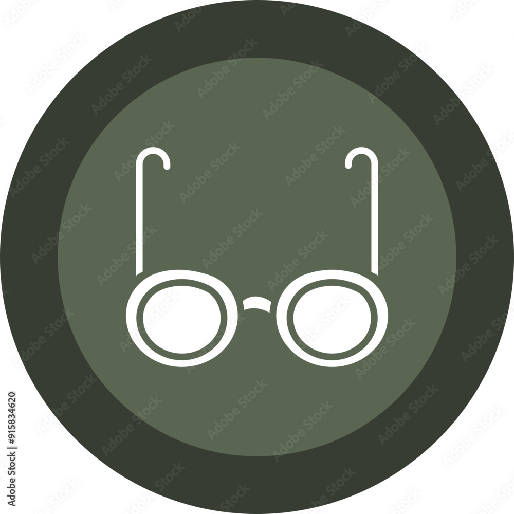 Glasses Glyph Circle Icon Glasses Glyph Circle Icon