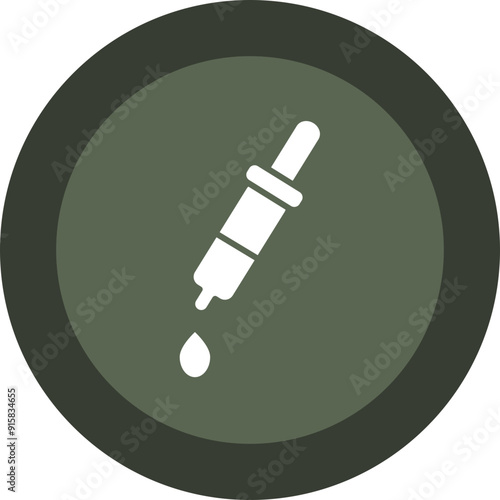 Eye Drops Glyph Circle Icon