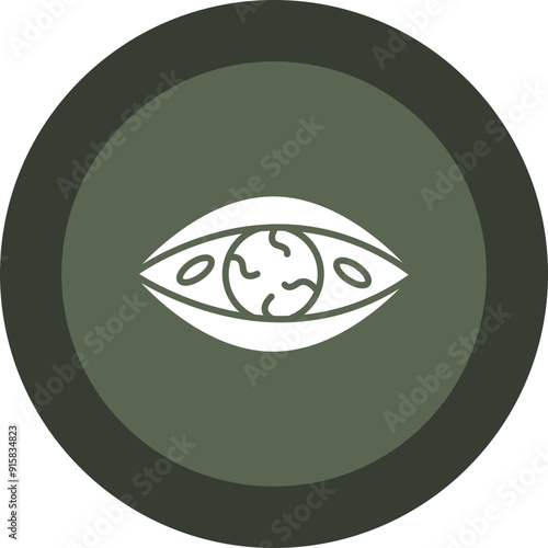 Eye Infection Glyph Circle Icon