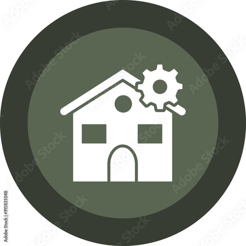 Home Glyph Circle Icon